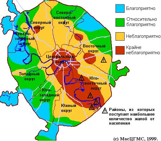 микроклимат районов в москве