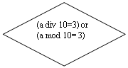 -: : (a div 10=3) or &#13;&#10;(a mod 10= 3)&#13;&#10;